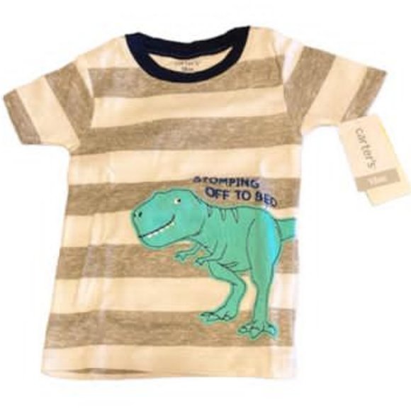 Carter's Pijama de algodón de 4 piezas para bebé niño (Dinosaurio, 18 m) - Picture 4 of 9